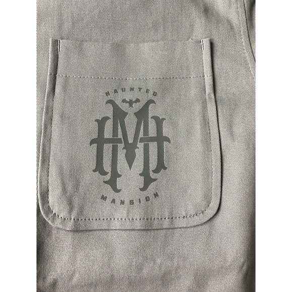 Disney Parks Shirt Jacket Mens Medium Gray Haunted Mansion Madame Leota Canvas - Picture 4 of 11